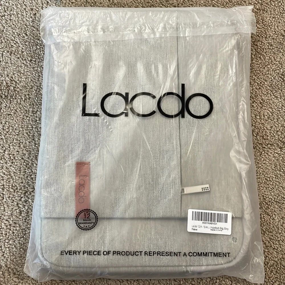 NEW Lacdo 12.9 13 Waterproof Fabric Laptop Tablet Sleeve Case Bag for Notebook